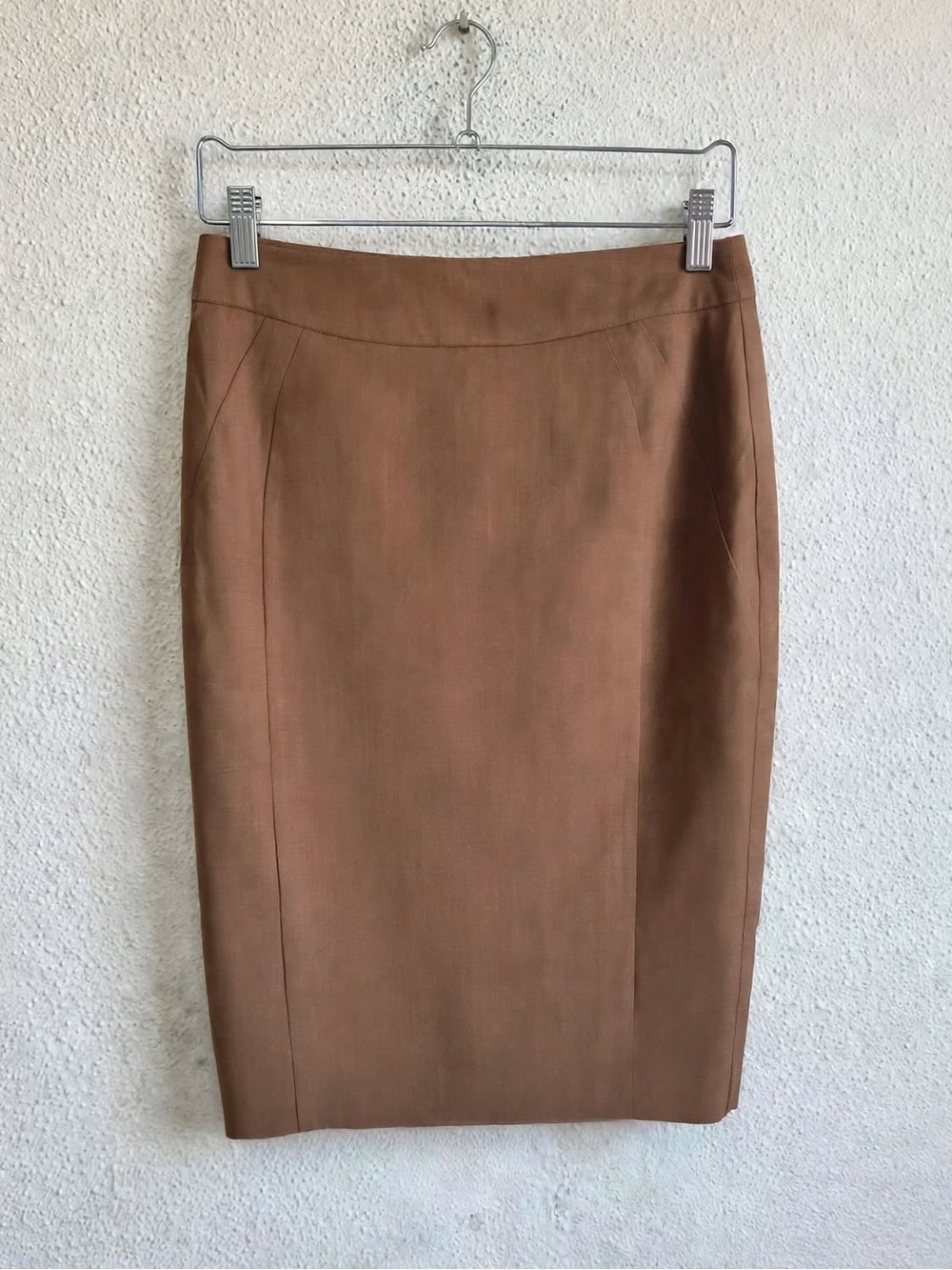 Le Chateau Brown Pencil Skirt Classic Tailored Work Office Size 11/12-Large